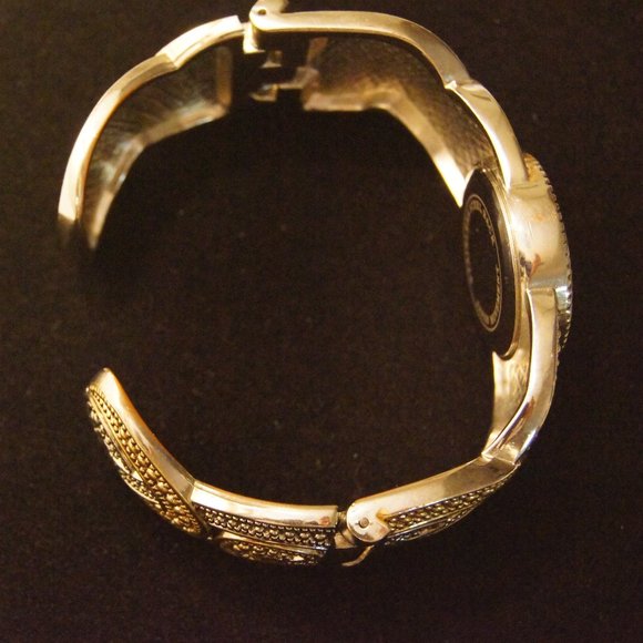 Two Tone Cuff Bracelet Watch - Picture 6 of 10